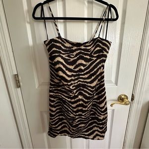 Zebra print mini dress
